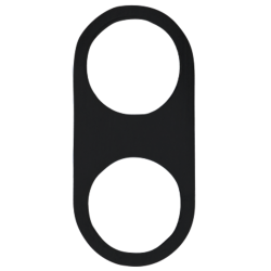 Keep it Clean Daytona Black 2 19mm Billet Button Plate - Part Number: KICBBP12BK