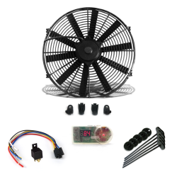 Super Cool Pack 16" Fan, Fixed Temp Switch & Harness - Part Number: ZIRZFK316N1