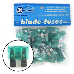 30 Amp ATC Blade Fuses - Bag 100 - Part Number: ATC30