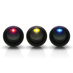 Round Framed LED Rocker Switches - Part Number: 10017399