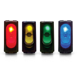 Square Framed Oval Illuminated Rocker Switches - Part Number: 10018618