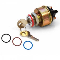 Ignition Switch with Retro Bezal and 4 Color Bands - Part Number: KICBKWAS2