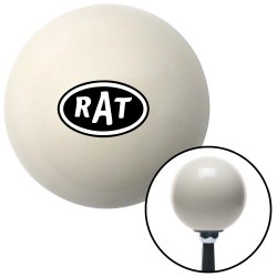 Rat Black and White Shift Knobs - Part Number: 10070639