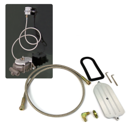 Remote Brake Reservoir Cap and Hose for Big Ford Master Cylinder - Part Number: HEXMCRR2