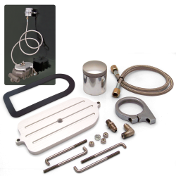 Billet Remote Brake Reservoir Kit with Large Tank for Big Ford Master Cylinder - Part Number: HEXMCRD2