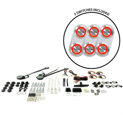 Universal Power Window Kits With Silver Daytona Billet Switches - Part Number: 10145085