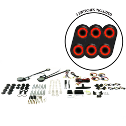 Universal Power Window Kits With Black Daytona Billet Switches - Part Number: 10015254