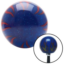 Blue Flame Metal Flake Shift Knob w/ M12 x 1.25 Insert Shifter Auto Manual Brody - Part Number: ASCSNX139292
