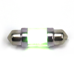 Super Bright Green 44mm Festoon Led 12v Bulb - Part Number: F44LEDG