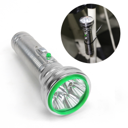 Chrome Vintage Flashlight with Superbright LEDs - Part Number: VPAFLASH