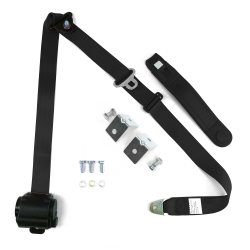 Retractable Front Shoulder Seat Belt Jeep CJ YJ Wrangler 82-95 3 Point - Part Number: STBSB3RSBKHPK8295JEEP