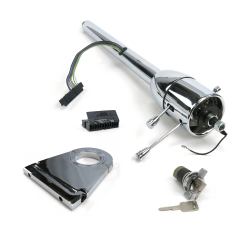 32" Chrome Steering Column & Drop Kit - Part Number: HEXSTCOLKIT1