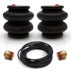 Two 2600lb 1/2 Inch Single Port Air Bags with Fittings - Part Number: HEXAB238