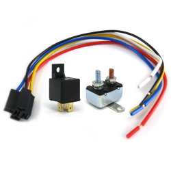40 Amp Relay with Harness and Circuit Breaker - Part Number: KICRACB