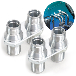 Heater Bulkhead Kit with Two Bulkhead Plates, Three 10 AN & One 6 AN Fittings - Part Number: ZIRZFACA6