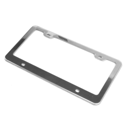 Bright Chrome License Plate Frame - Part Number: AUTFRAMEC1