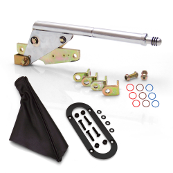 Floor Mount Emergency Parking Brake, Black Boot and Black Trim Ring - Part Number: ASCEBK01KBB