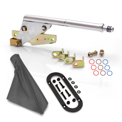 Floor Mount Emergency Parking Brake, Grey Boot and Black Trim Ring - Part Number: ASCEBK01KBG