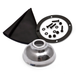 Vertical Shift or Emergency Brake Black Boot, Black Ring and Cap - Part Number: ASCSB101BKTRBK