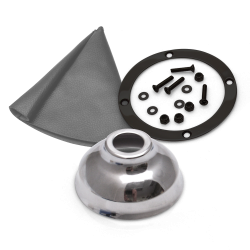 Vertical Shift or Emergency Brake Grey Boot, Black Ring and Cap - Part Number: ASCSB101GYTRBK