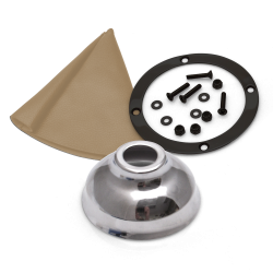 Vertical Shift or Emergency Brake Grey Boot, Black Ring and Cap - Part Number: ASCSB101TNTRBK