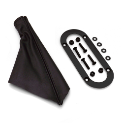 Horizontal Shift or Emergency Brake Black Boot with Black Trim Ring - Part Number: ASCSB201BKTRBK