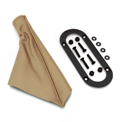 Horizontal Shift or Emergency Brake Tan Boot with Black Trim Ring - Part Number: ASCSB201TNTRBK