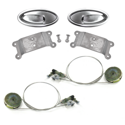 Door Handle "Swish" Lever Kit with Cable and Pulley System (Pair) - Part Number: AUTBZDH3KPUL