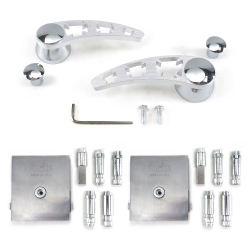 Billet Cross Window Cranks with Switches (pair) - Part Number: AUTDNWC002S