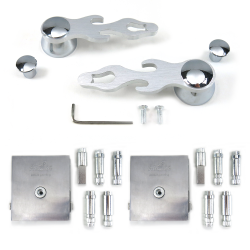 Billet Flame Window Cranks with Switches (pair) - Part Number: AUTDNWC003S