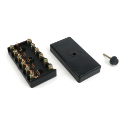 Universal Ceramic Torpedo Bullet 6 Fuse Block with Cover - Part Number: KICKFB5