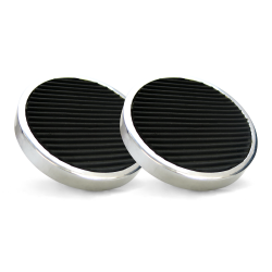 Round Billet Brake and Clutch Pedal Set - Part Number: ASCPEDAC004P