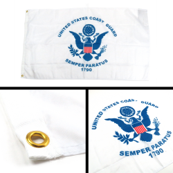 United States Coast Guard Semper Paratus Flag - Part Number: BANPOLT09