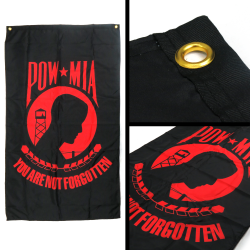 Pow Mia You Are Not Forgotten Vertical Flag - Part Number: BANPOLT17