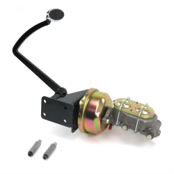 28-31 Ford 7” Dual Brake Pedal kit Drum/Drum~Sm Oval Chr Pad - Part Number: HEXPKA77CC2