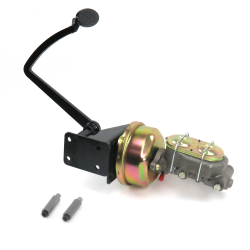 28-31 Ford 8” Dual Brake Pedal kit Drum/Drum~Sm Oval Blk Pad - Part Number: HEXPKA77CD3