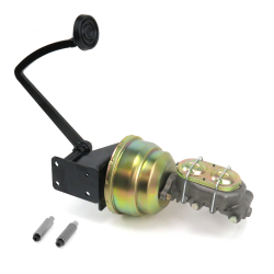 28-31 Ford 8” Dual Brake Pedal kit Drum/Drum~3in Blk Pad - Part Number: HEXPKA77CD2