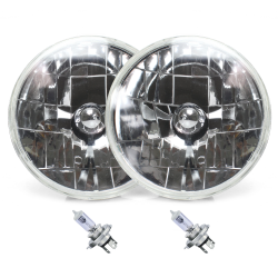 Snake-Eye 7 Inch Halogen Lens Assembly with H4 bulb ~ Pair - Part Number: AUTLENA1ABS
