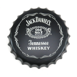 Jack Daniel’s Tennessee Whiskey Bottle Cap Display Sign - Baked Enamel - Part Number: VPABCSIGN07