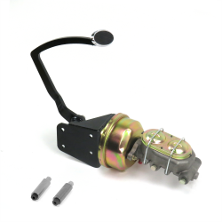 32 Ford 7” Single Brake Pedal kit Drum/Drum~Sm Oval Chr Pad - Part Number: HEXPKA77D69