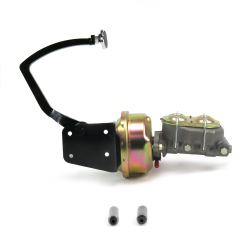 32 Ford 7” Single Brake Pedal kit Drum/Drum~Lg Oval Blk Pad - Part Number: HEXPKA77D6D