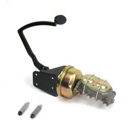 32 Ford 8” Single Brake Pedal kit Drum/Drum~Sm Oval Blk Pad - Part Number: HEXPKA77D7A