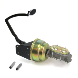 32 Ford 8” Dual Brake Pedal kit Drum/Drum~Sm Oval Chr Pad - Part Number: HEXPKA77D7E