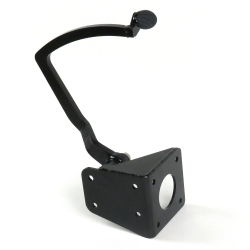 32 Ford Model B Brake Pedal Bracket kit with Sm Oval Blk Pedal Pad - Part Number: HEXPKA77D2D