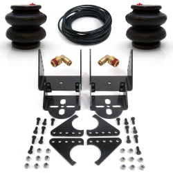 Adjustable Bolt On Rear Axle Air Ride Bag Bracket Kit- 2600lb Bags Fittings Line - Part Number: HEXABB32B