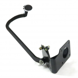 33-34 Ford Model 40 Brake Pedal Bracket kit with Sm Oval Chr Pedal Pad - Part Number: HEXPKA77D9B