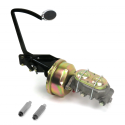 35-40 Ford OEM X 8” Single Brake Pedal kit Drum/Drum~Sm Oval Chr Pad - Part Number: HEXPKA77E66