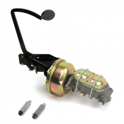 35-40 Ford OEM X 8” Single Brake Pedal kit Drum/Drum~Sm Oval Blk Pad - Part Number: HEXPKA77E69