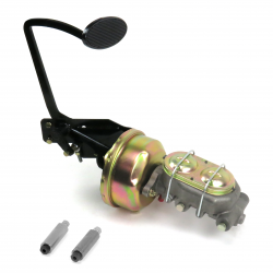 35-40 Ford OEM X 8” Single Brake Pedal kit Drum/Drum~Lg Oval Blk Pad - Part Number: HEXPKA77E6A