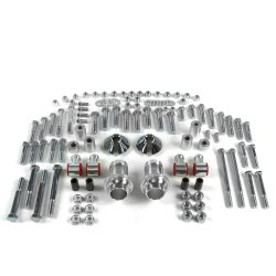 Helix 64-70 Mustang Deluxe 4-Link Hardware & Shock Adaptor Kit - Part Number: HEXTTK9B